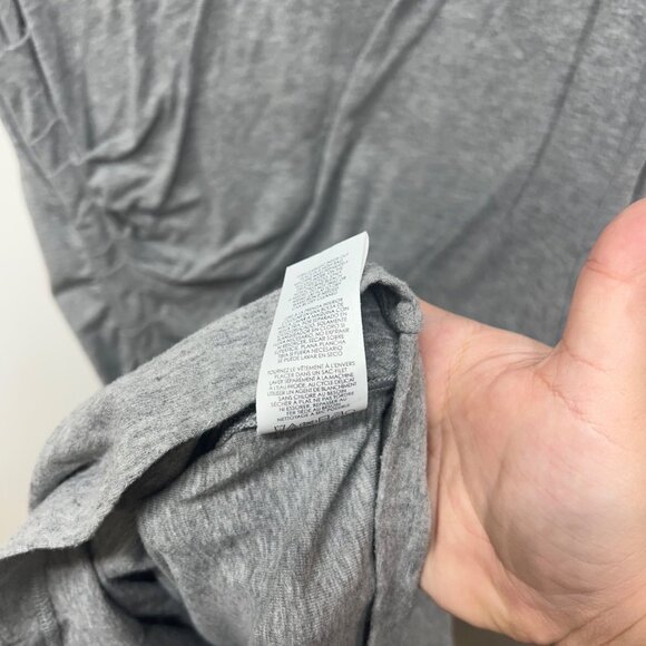 Cabi 5618 Breeze Dress gray maxi ruched small - Picture 5 of 11